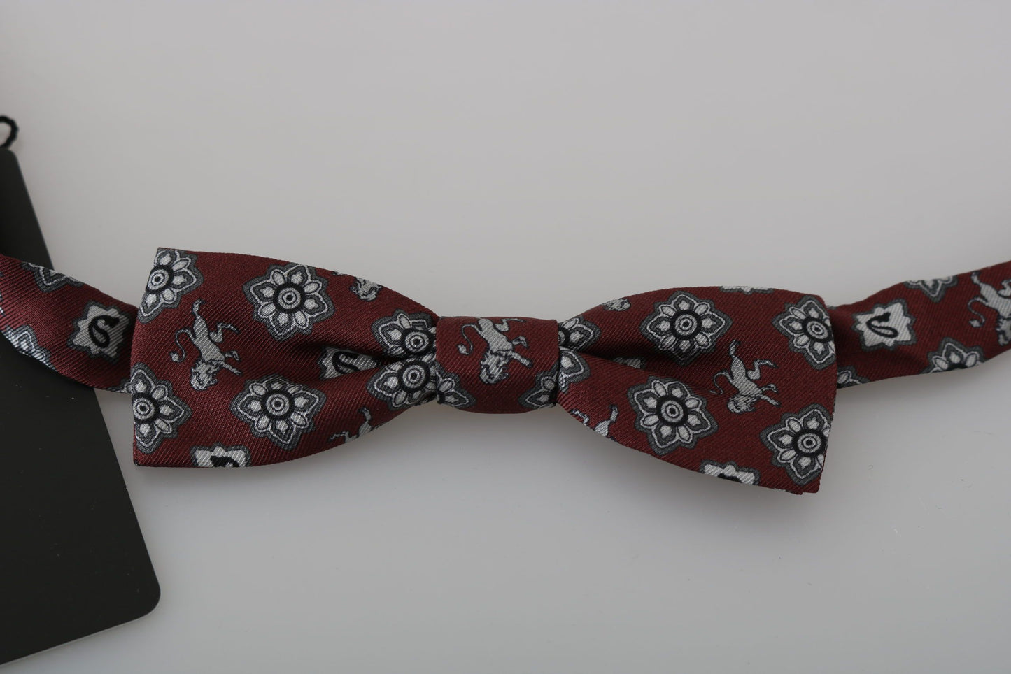 Dolce & Gabbana Elegant Bordeaux Silk Bow Tie