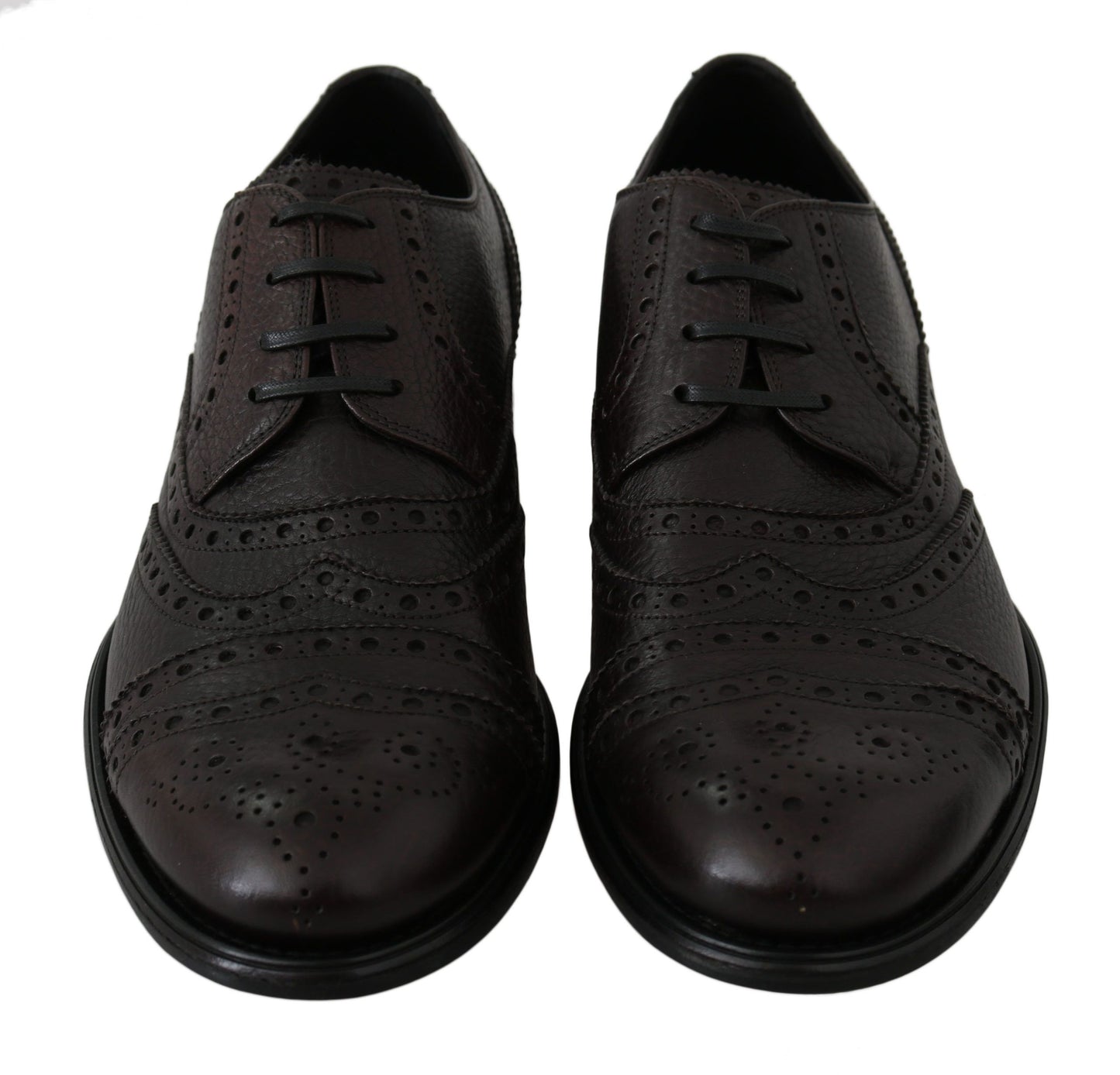 Dolce & Gabbana Elegant Mens Leather Derby Dress Shoes