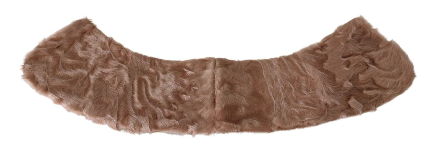 Dolce & Gabbana Elegant Beige Lambskin Scarf for Women