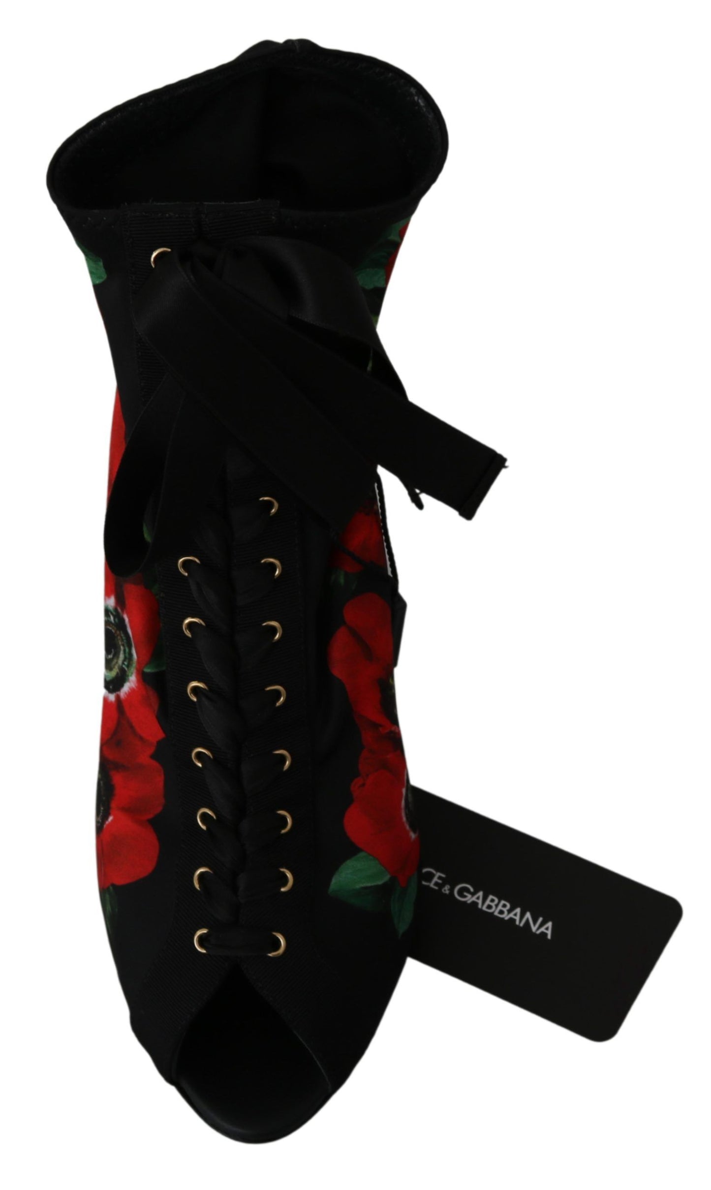 Dolce & Gabbana Elegant Floral Heel Booties