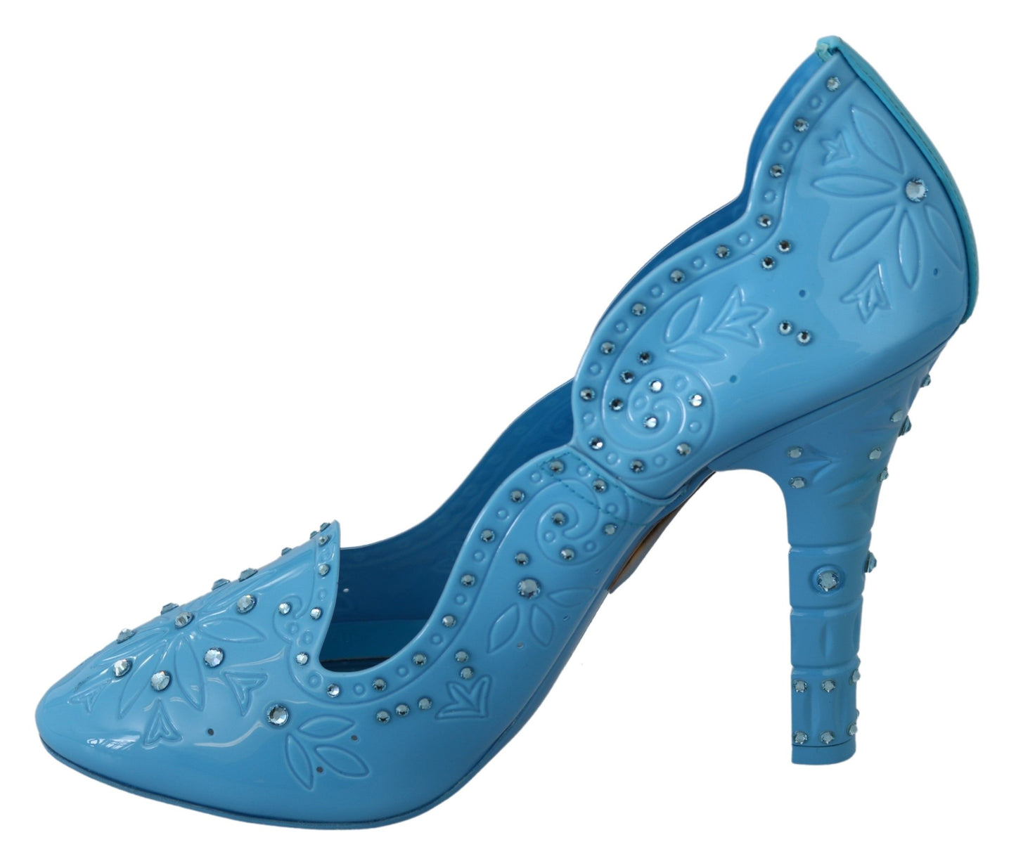 Dolce & Gabbana Crystal Embellished Blue Cinderella Pumps