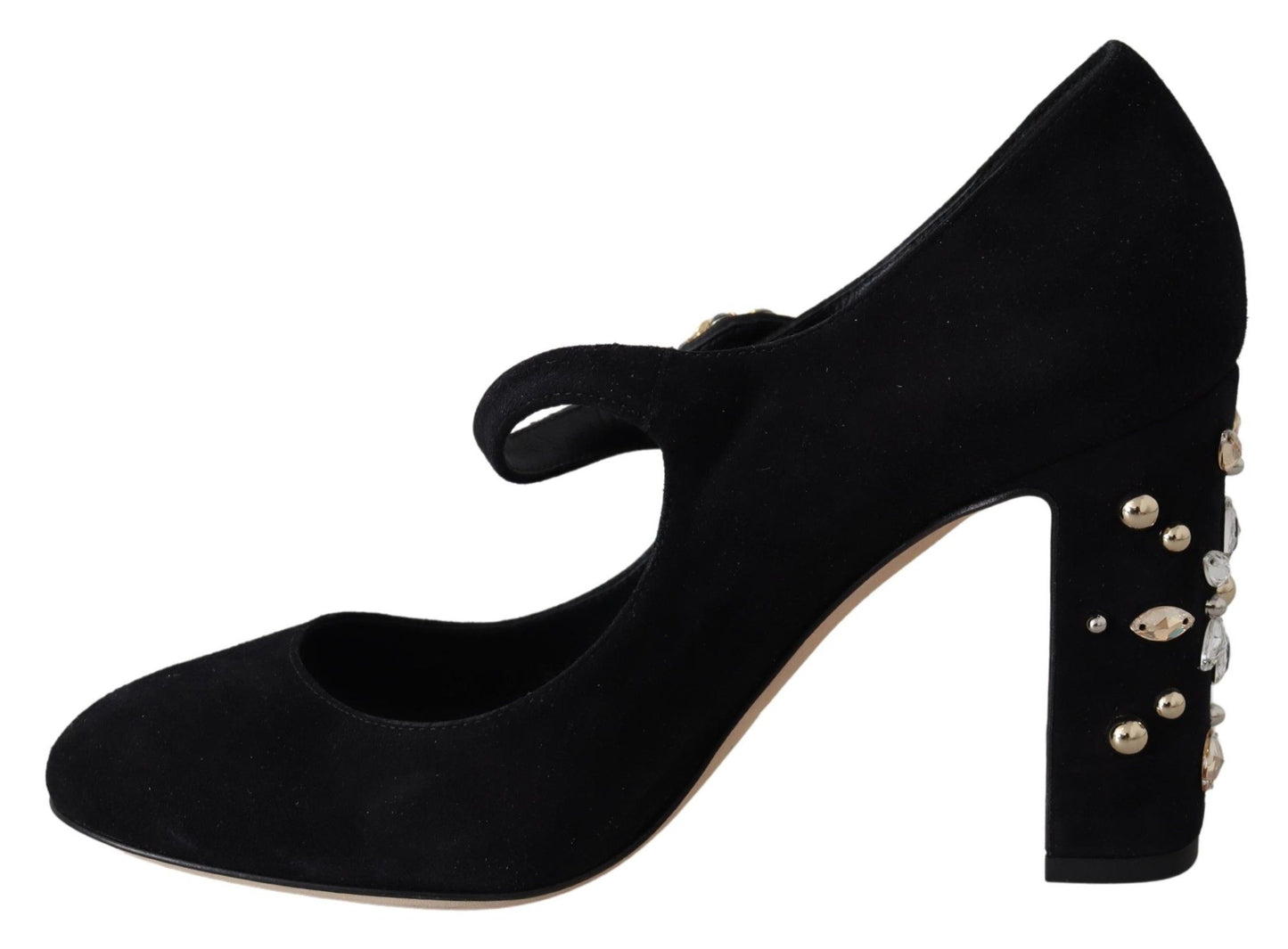 Dolce & Gabbana Elegant Black Suede Mary Janes Pumps