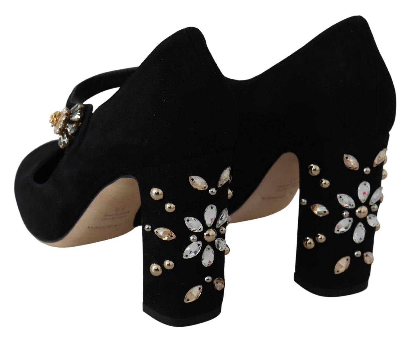 Dolce & Gabbana Elegant Black Suede Mary Janes Pumps