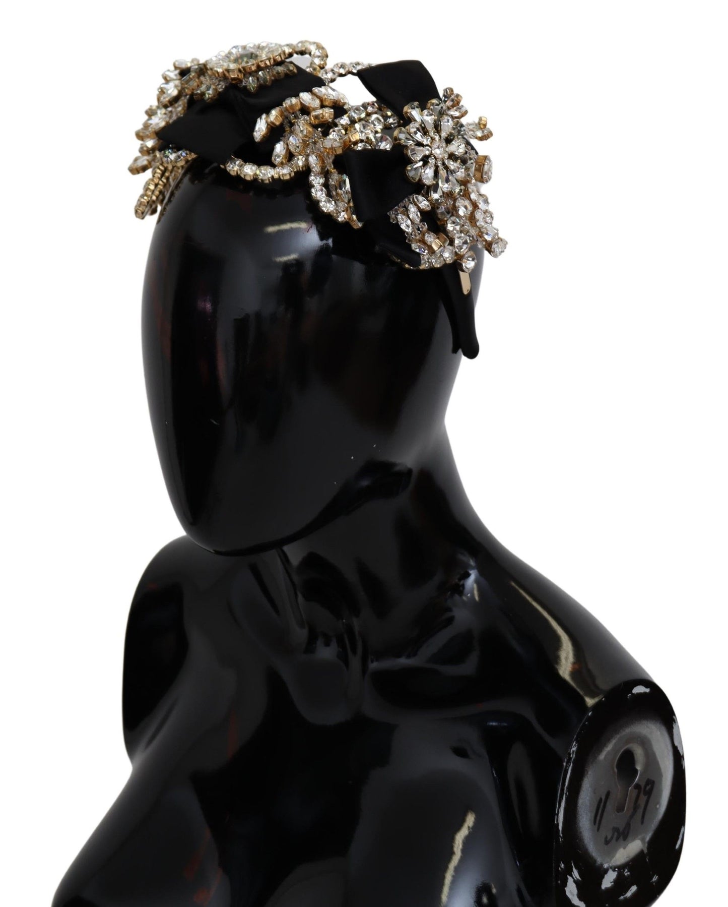 Dolce & Gabbana Elegant Silk Crystal Diadem - Gold & Black