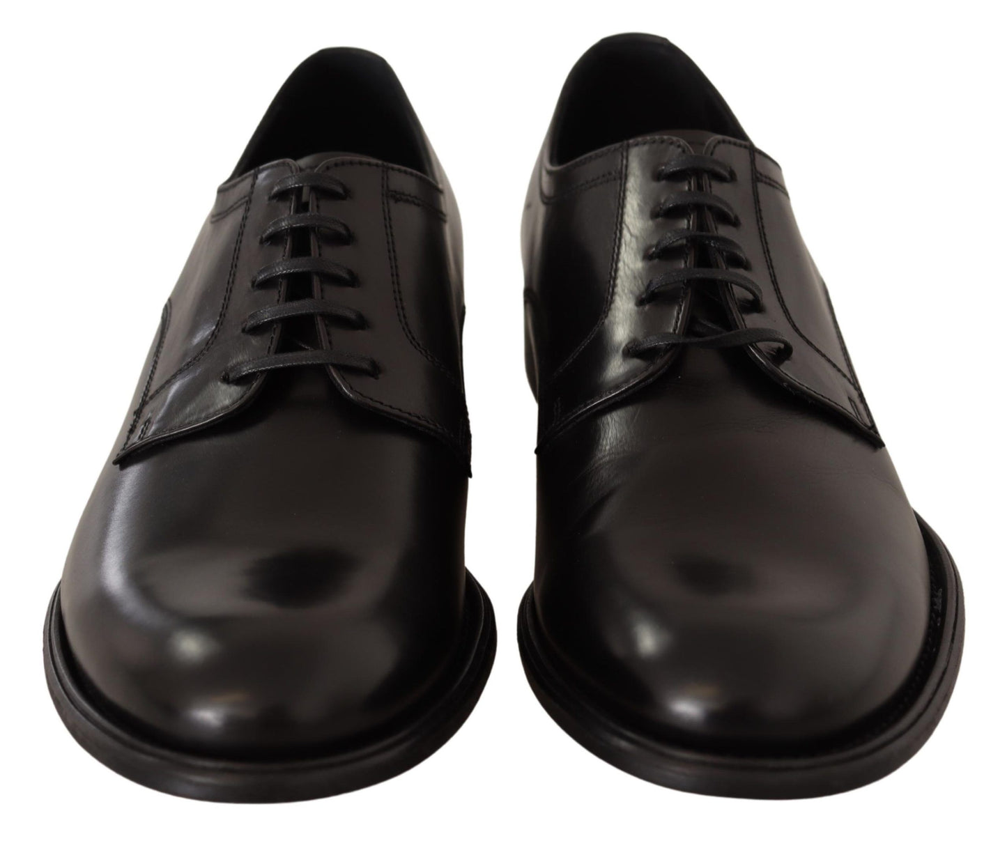 Dolce & Gabbana Elegant Black Leather Formal Derby Shoes