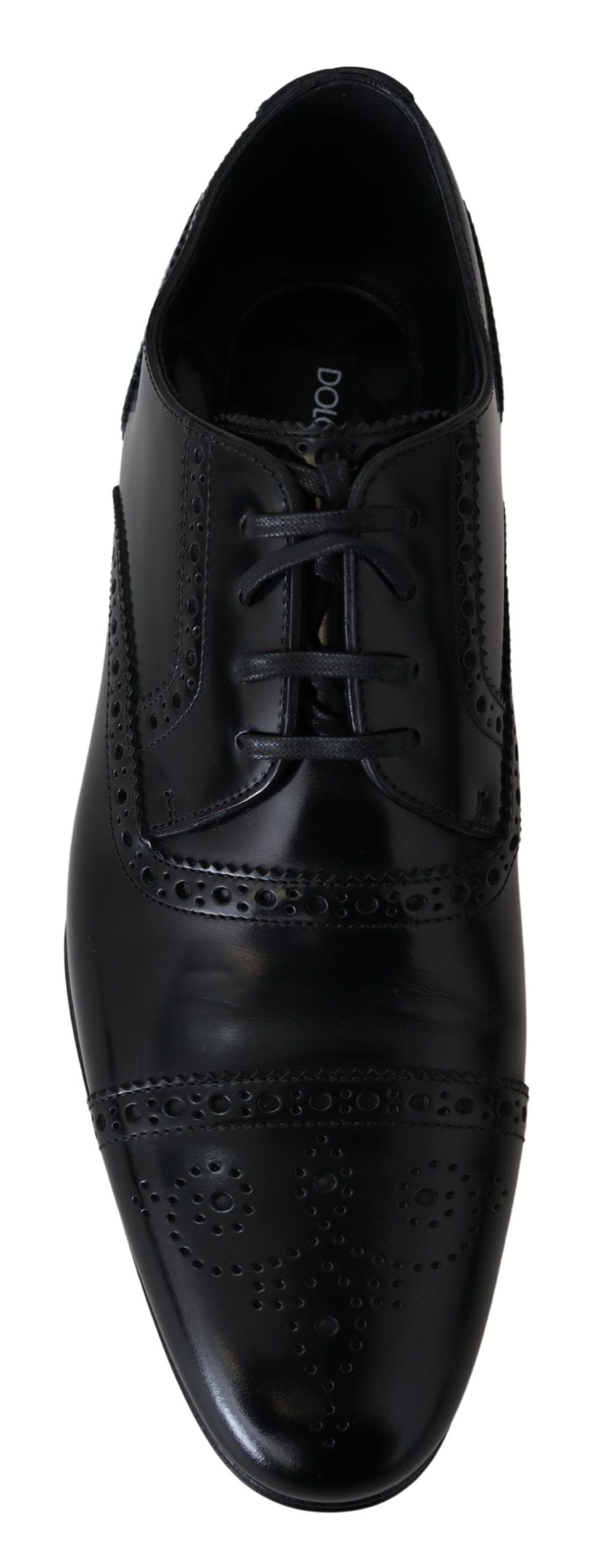 Dolce & Gabbana Elegant Black Leather Formal Derby Shoes