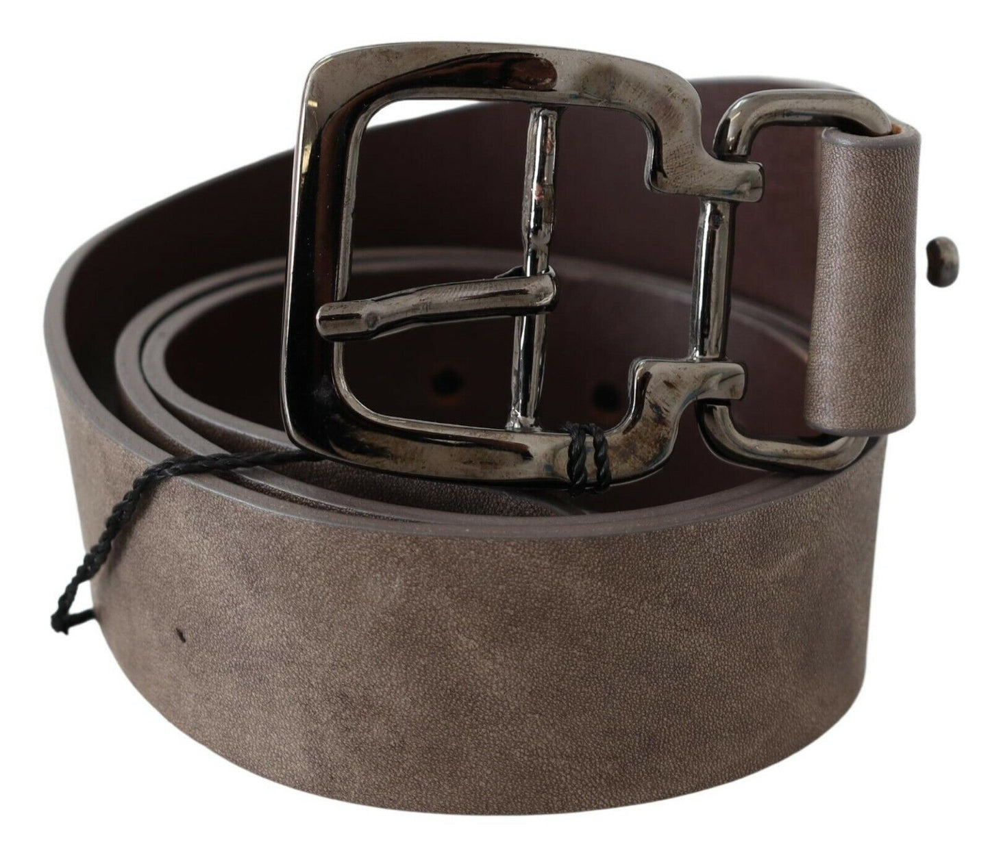 Costume National Elegant Dark Brown Leather Belt