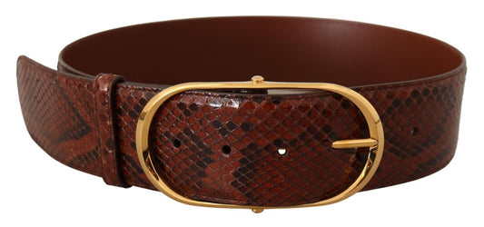 Dolce & Gabbana Elegant Python Snake Skin Leather Belt