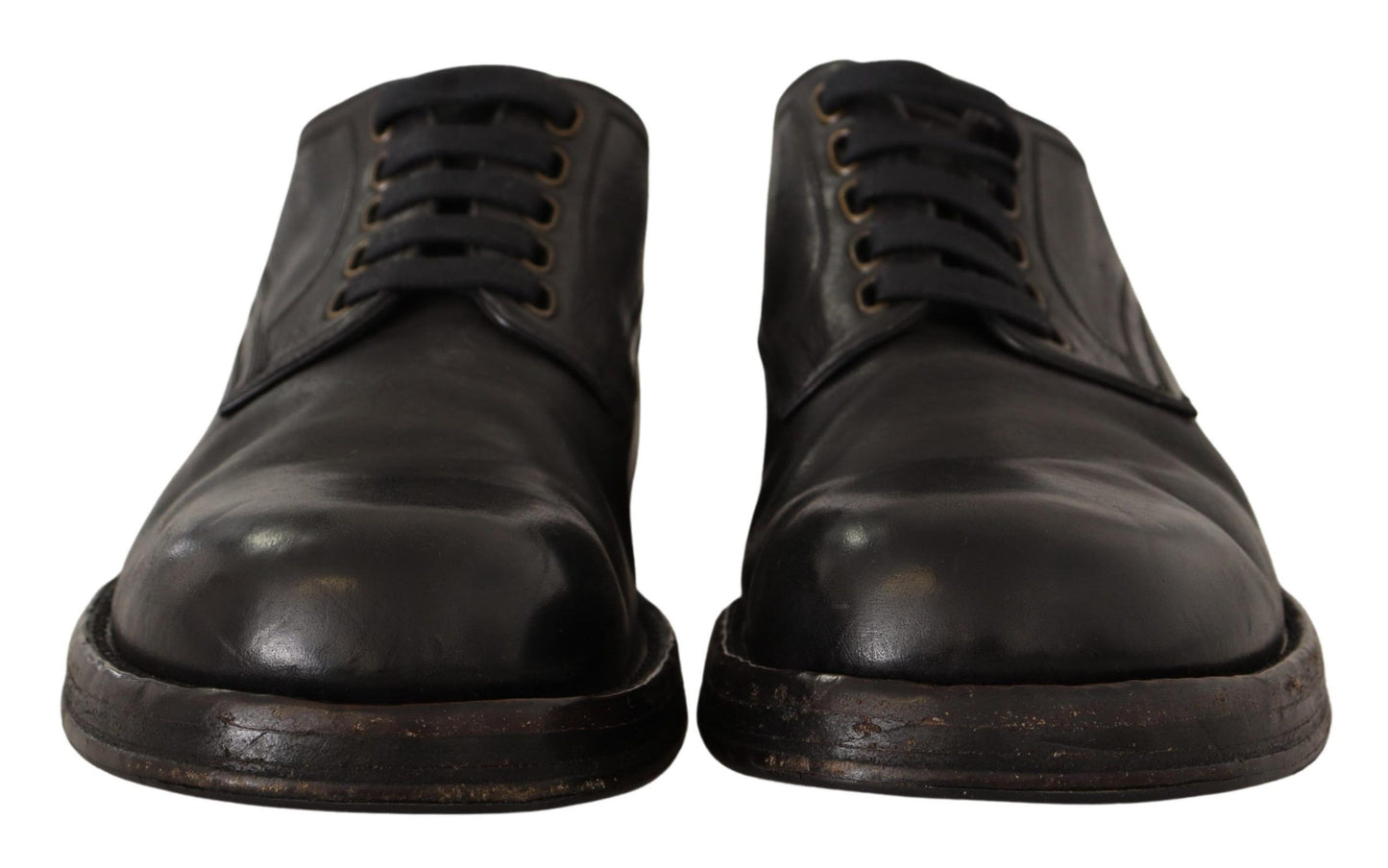 Dolce & Gabbana Elegant Black Leather Men's Dress Shoes