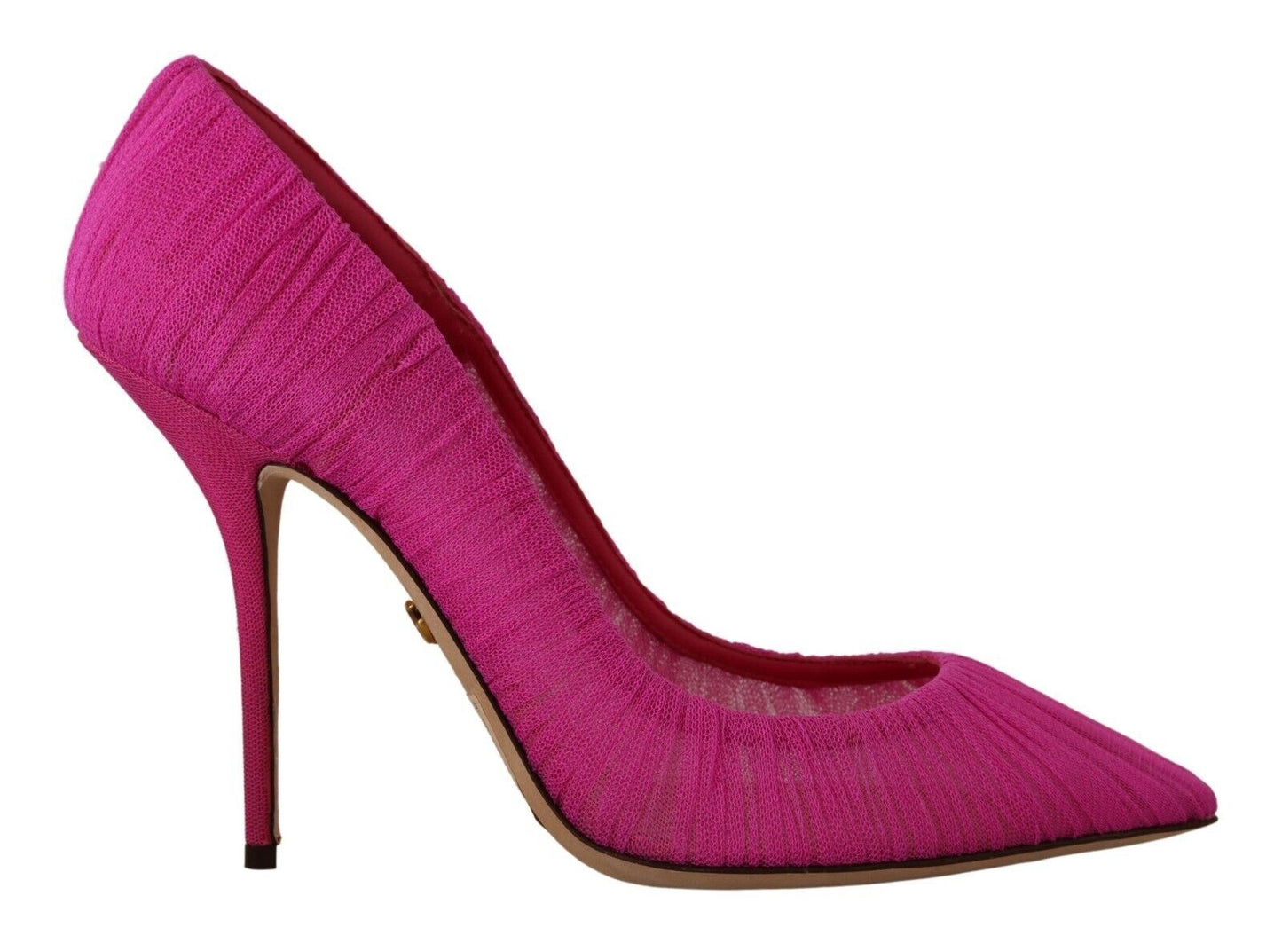 Dolce & Gabbana Elegant Pink Tulle Mesh Heels Pumps