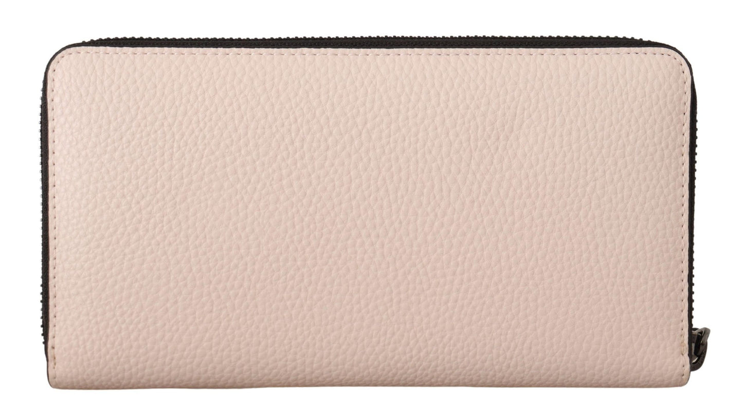 Karl Lagerfeld Elegant Mauve Leather Wallet - Secure & Stylish