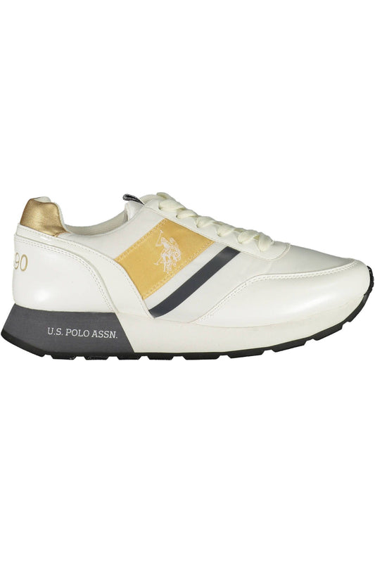 U.S. POLO ASSN. White Polyester Women Sneaker