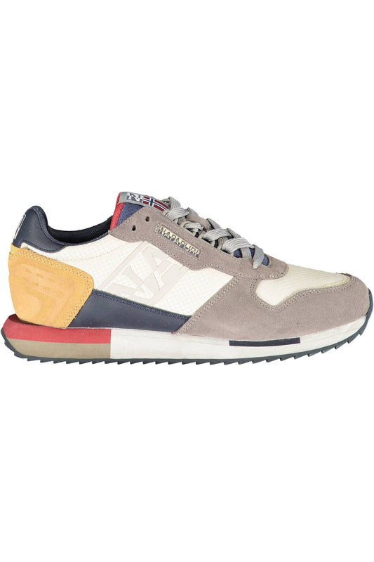 Napapijri Gray Leather Men Sneaker