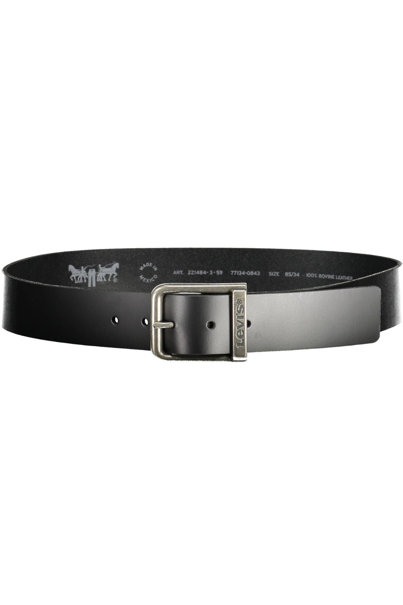 Levi's Black Leather Men Belt