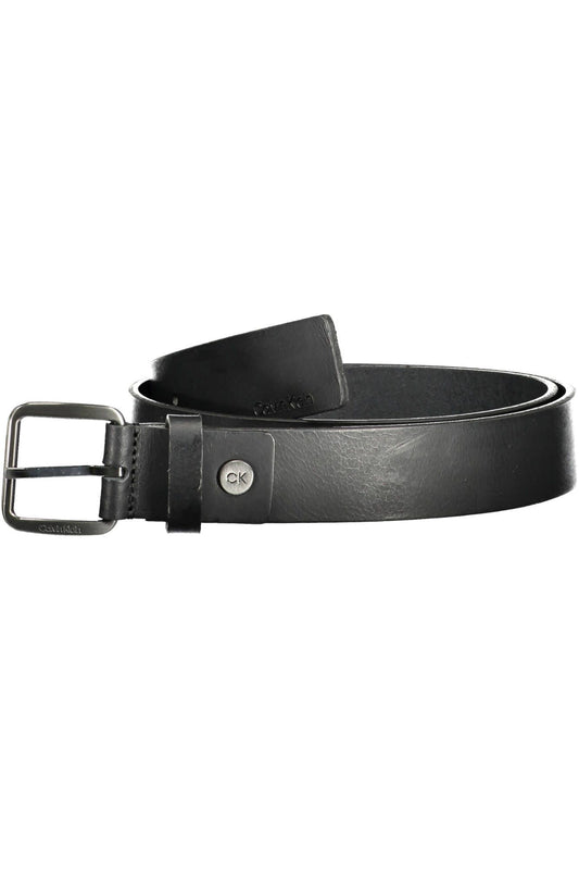 Calvin Klein Black Leather Men Belt