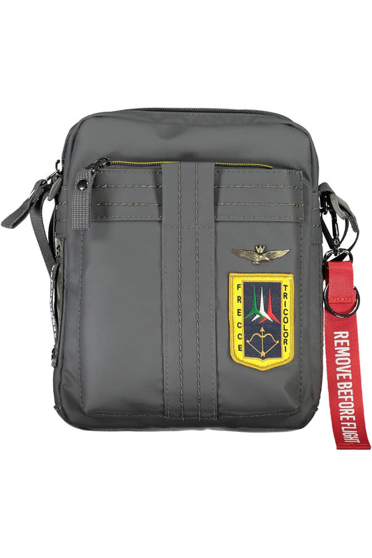 Aeronautica Militare Gray Nylon Men Shoulder Bag