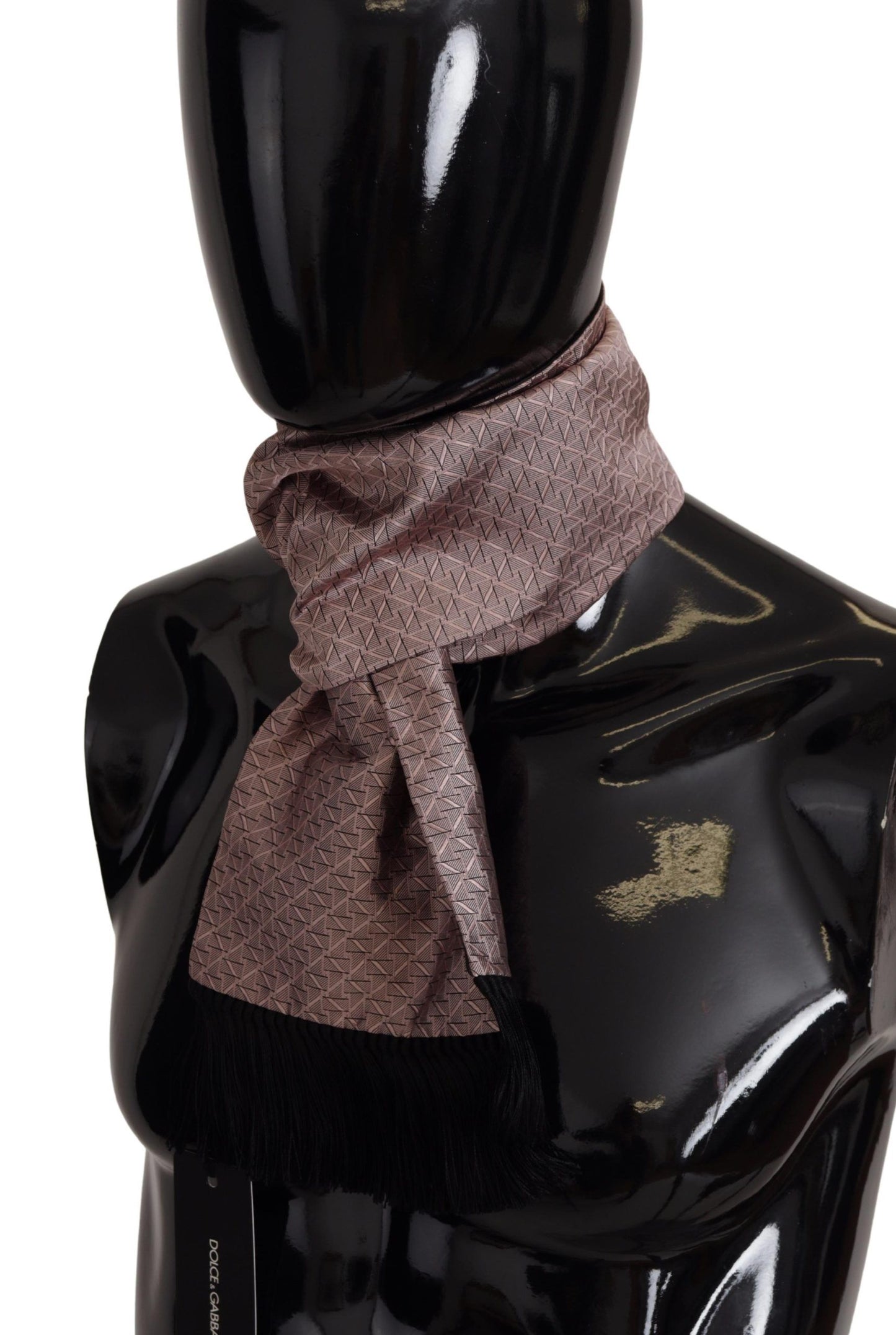 Dolce & Gabbana Elegant Silk Fringed Men's Scarf in Pink