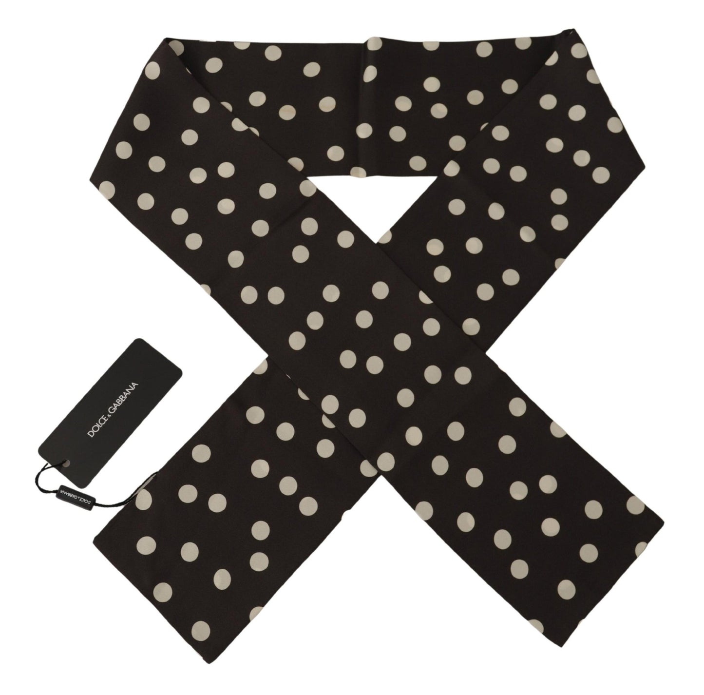 Dolce & Gabbana Elegant Polka Dotted Silk Men's Scarf