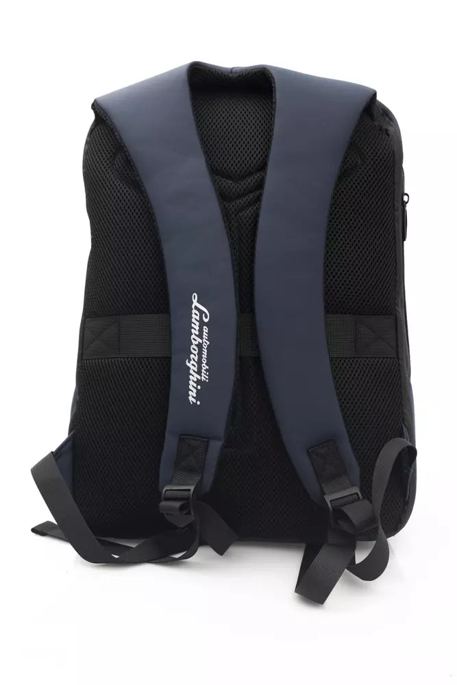 Automobili Lamborghini Blue Nylon Men Backpack