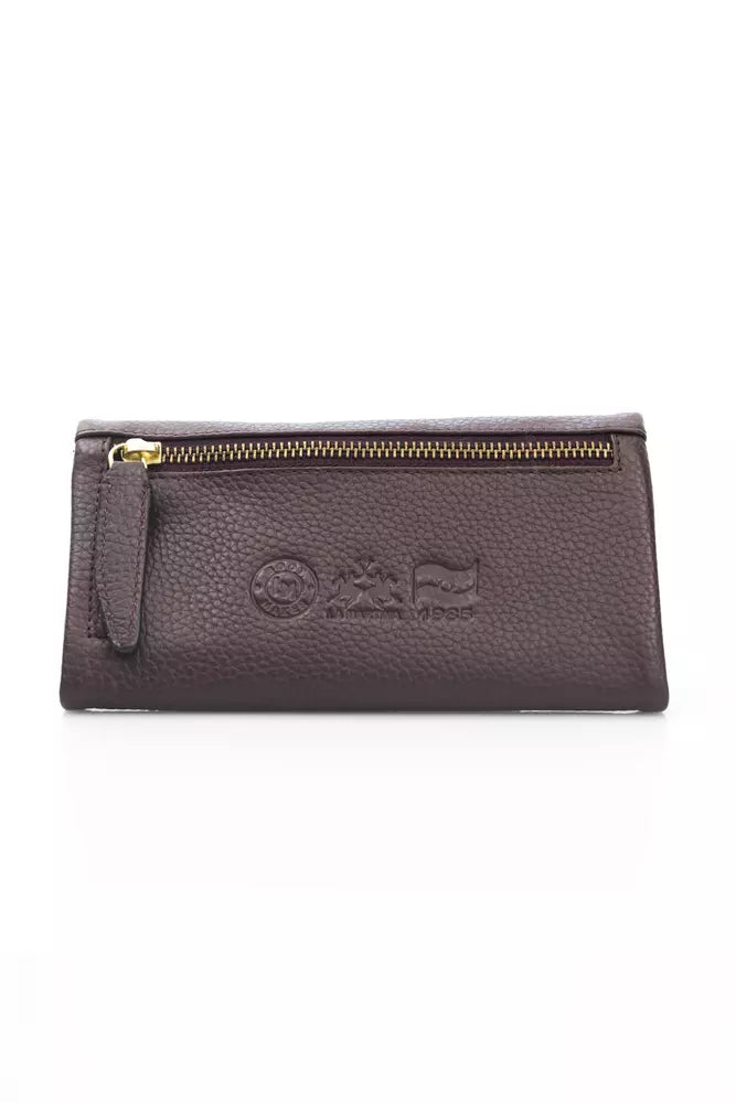 La Martina Black Leather Women Wallet