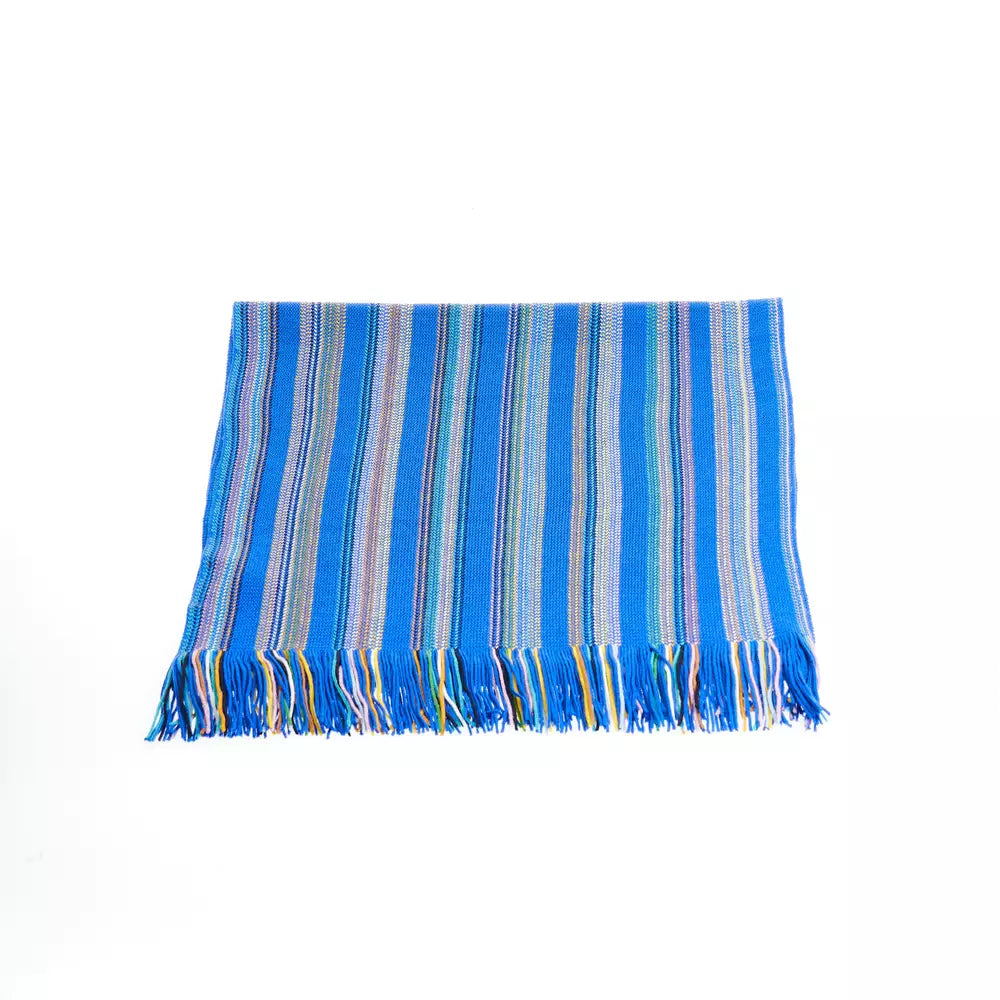 Missoni Vibrant Geometric Pattern Fringed Scarf