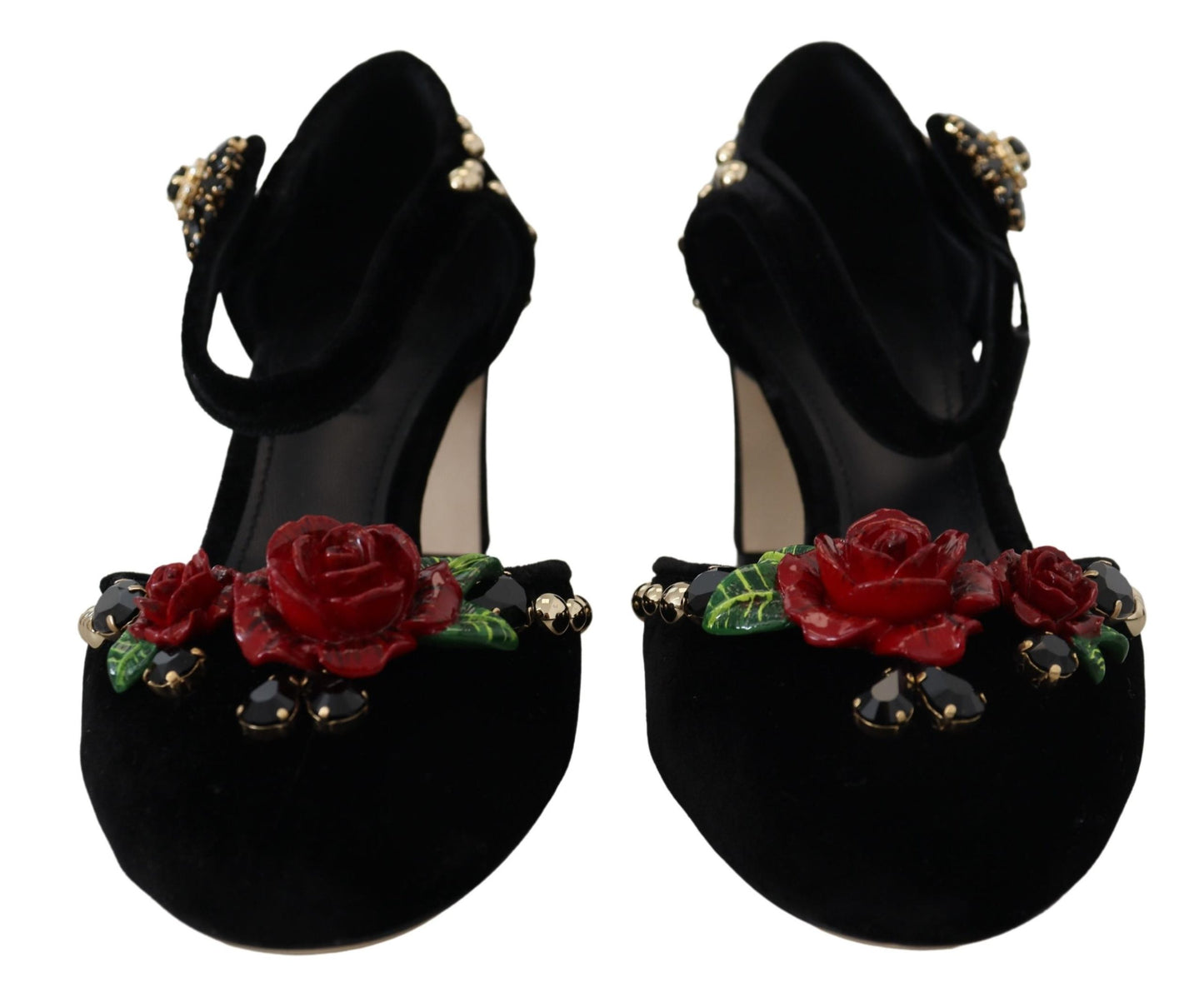 Dolce & Gabbana Elegant Floral Embellished Heels Sandals