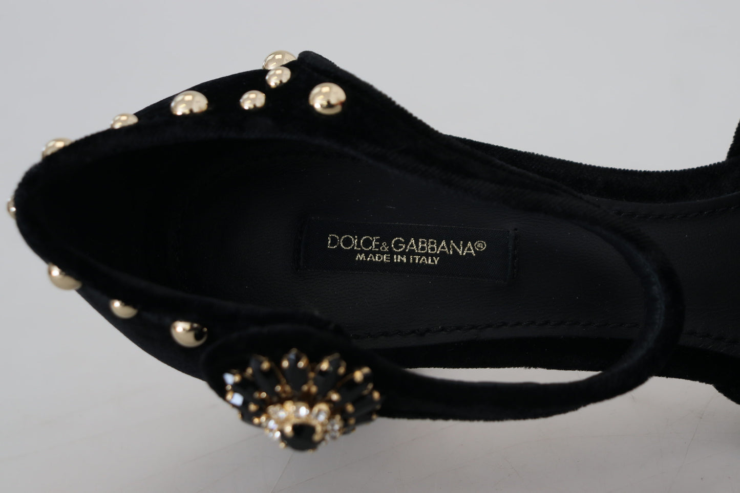 Dolce & Gabbana Elegant Floral Embellished Heels Sandals