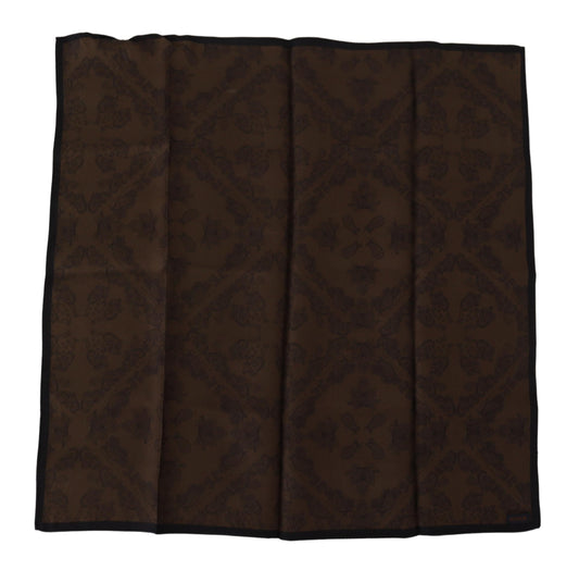 Scotch & Soda Chic Brown Patterned Square Scarf