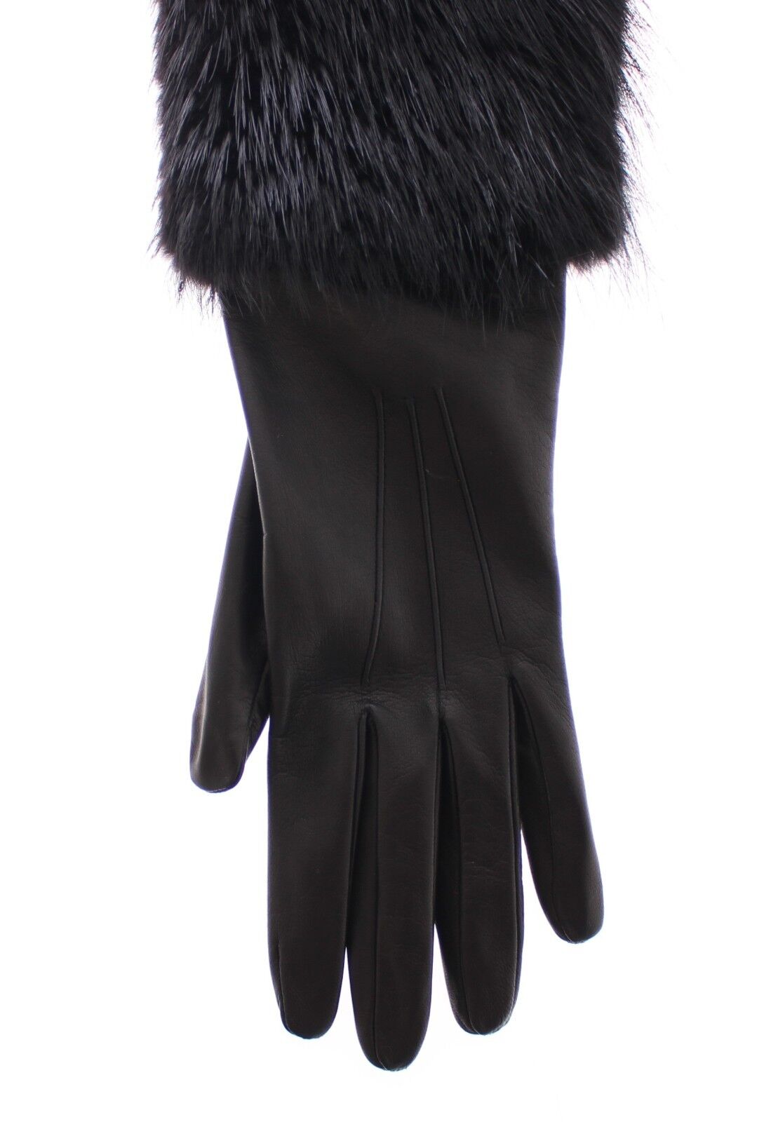 Dolce & Gabbana Elegant Elbow-Length Beaver Fur Gloves