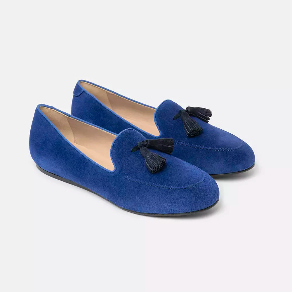 Charles Philip Chic Blue Suede Loafers for the Discerning Gentleman