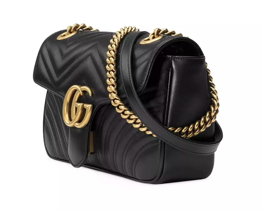 Gucci Elegant Chevron Quilted Leather Shoulder Bag