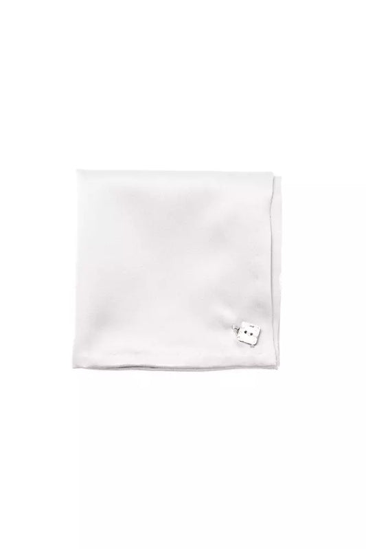 Billionaire Italian Couture White Sisal Men Pocket Square