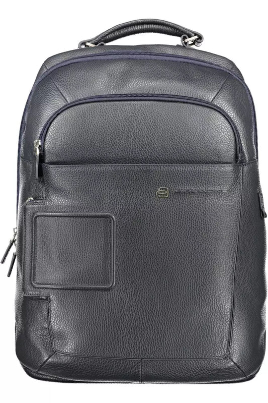 Piquadro Blue Leather Men Backpack