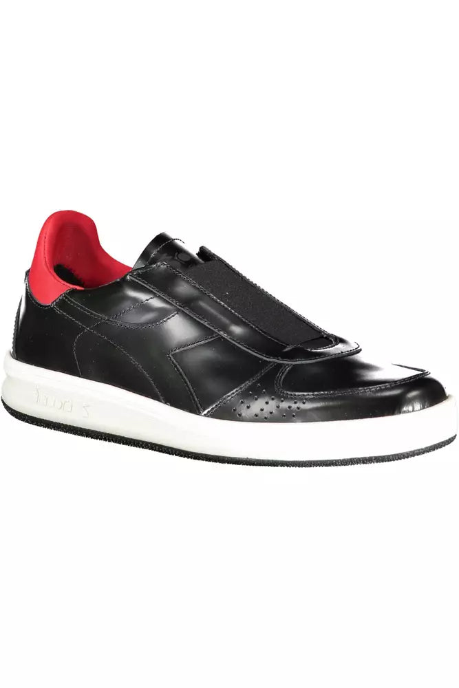 Diadora Black Leather Men Sneaker