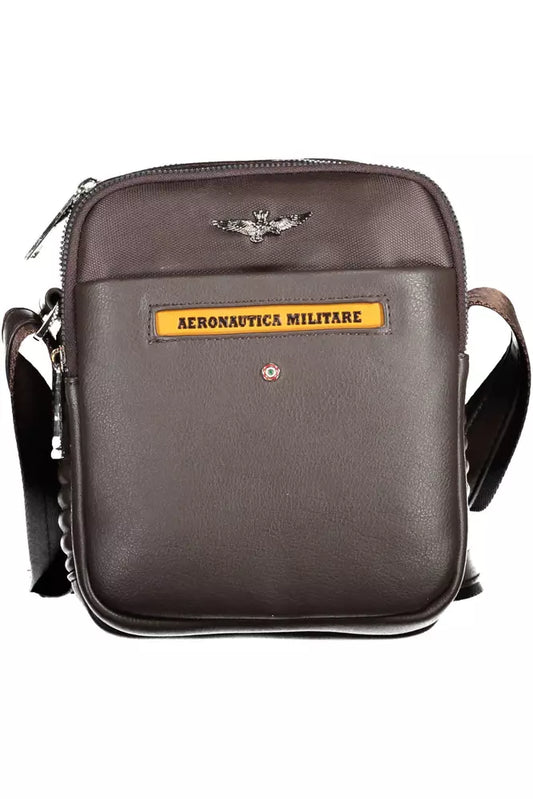 Aeronautica Militare Brown Polyester Men Shoulder Bag