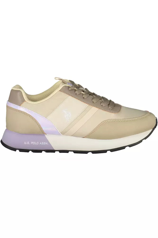 U.S. POLO ASSN. Beige Polyethylene Women Sneaker