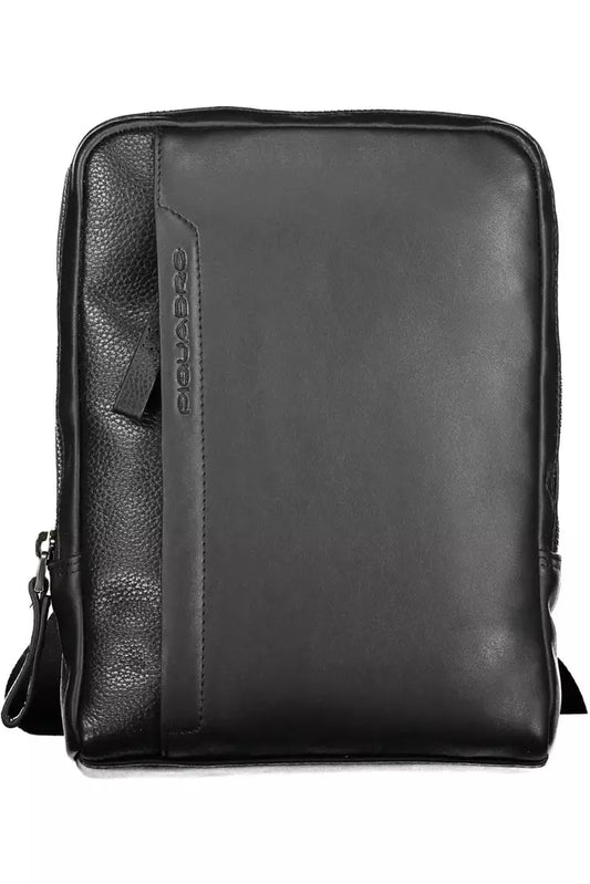 Piquadro Black Leather Men Shoulder Bag