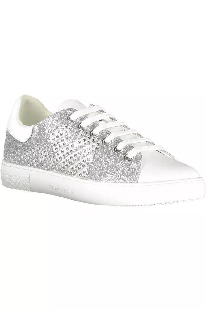 Emporio Armani Silver Polyester Women Sneaker