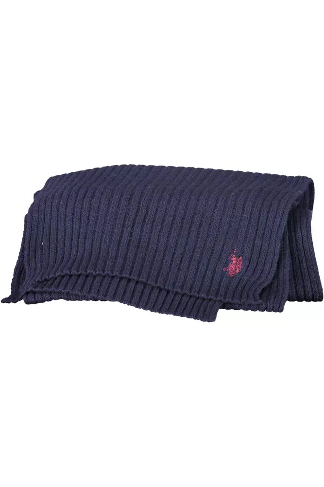 U.S. POLO ASSN. Blue Wool Men Scarf