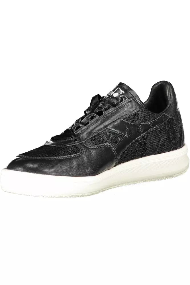 Diadora Black Leather Women Sneaker