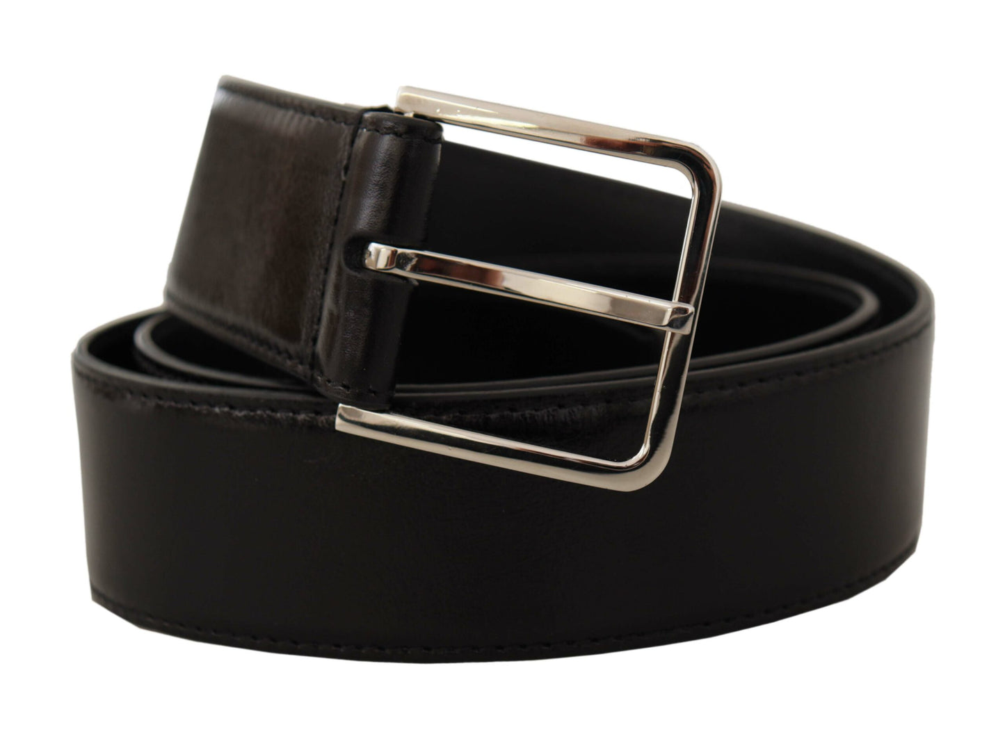 Dolce & Gabbana Elegant Leather Belt with Metal Buckle