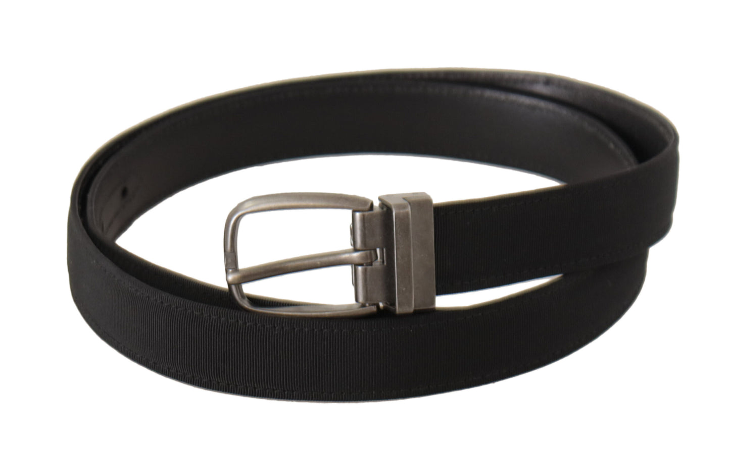 Dolce & Gabbana Elegant Black Leather Gents Belt