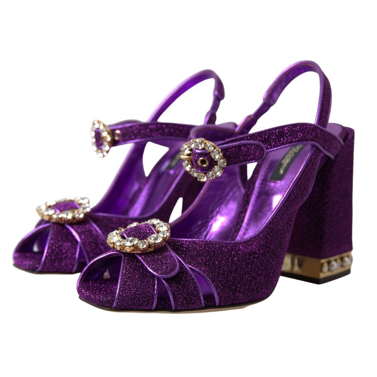 Dolce & Gabbana Elegant Purple Ankle Strap Heels