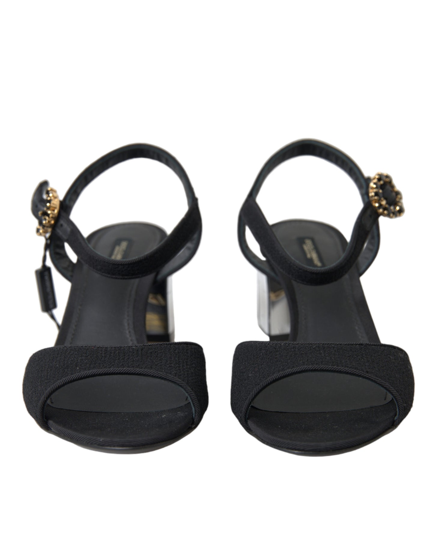 Dolce & Gabbana Elegant Ankle Strap Sandals with Mirror Heels