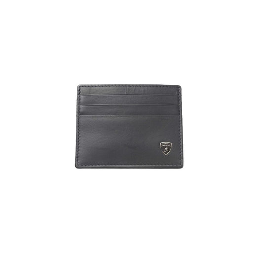 Automobili Lamborghini Blue Calf Leather Men Wallet