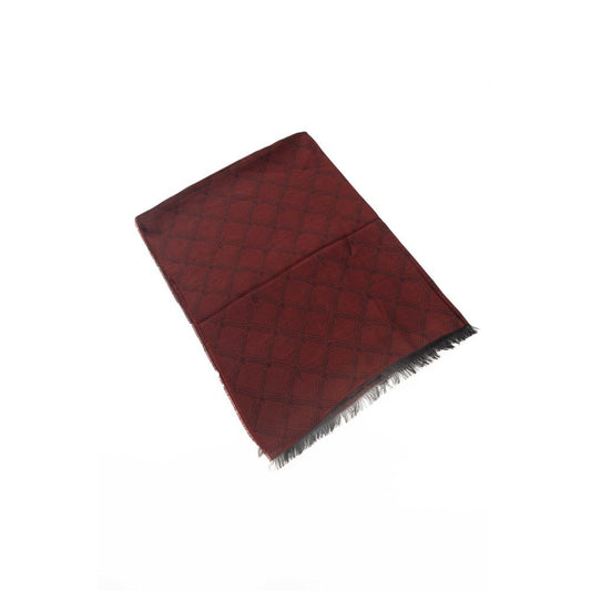 Trussardi Burgundy Viscose Men Scarf