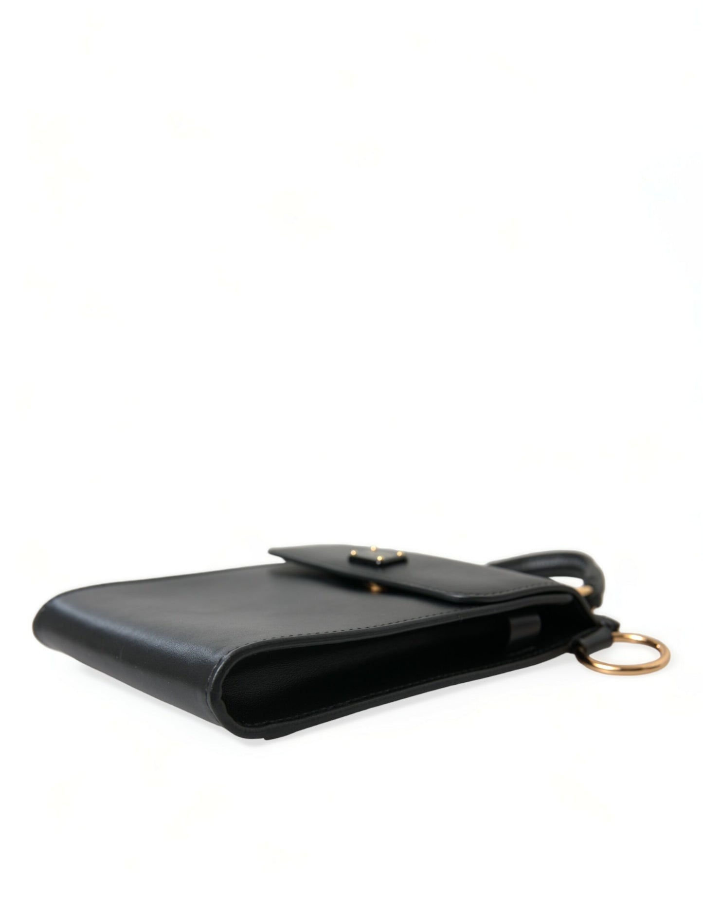 Dolce & Gabbana Elegant Black Leather Crossbody Bag