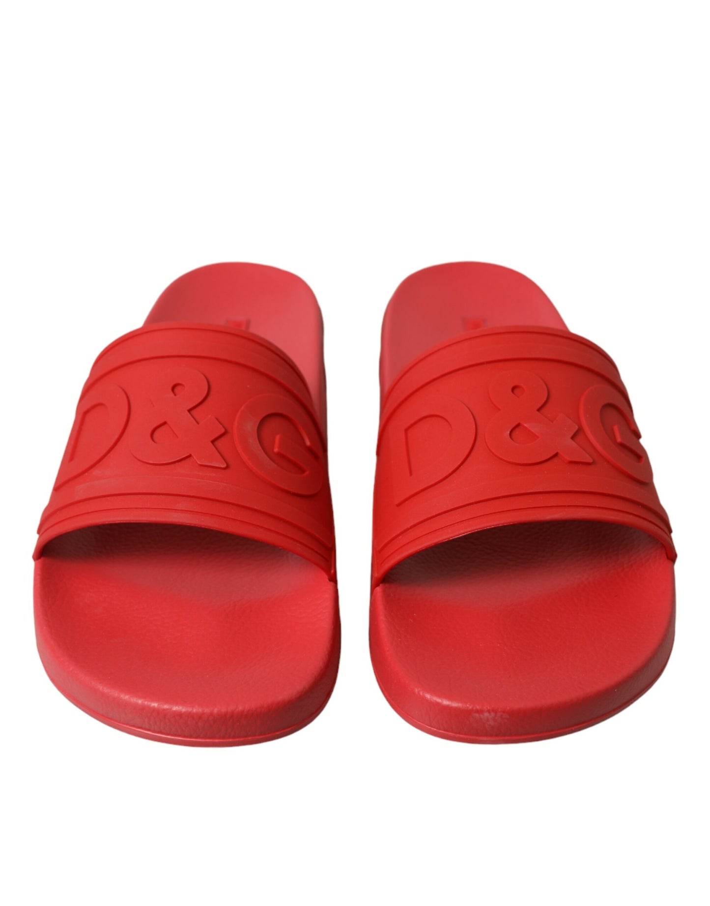 Dolce & Gabbana Classic Red Rubber Beachwear Slides