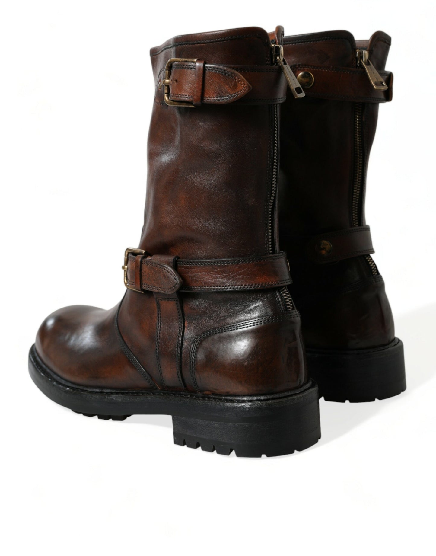 Dolce & Gabbana Elegant Mid Calf Leather Boots for Men