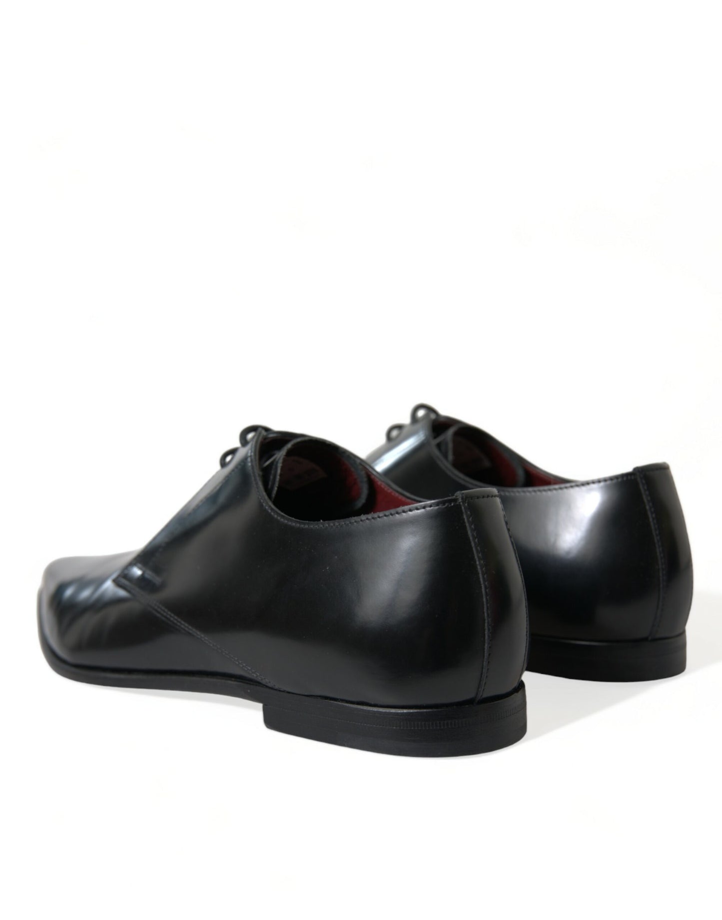 Dolce & Gabbana Elegant Black Leather Derby Dress Shoes